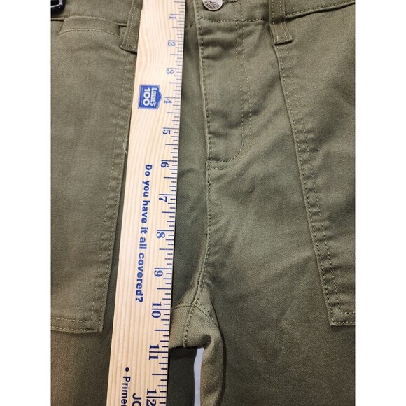 Social Standards Pants Womens Sz 2 Army Green Logan Utility Zipper Ankle - Picture 6 of 12